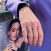 "Fasett" ring i hvitt gull med 0,10 TW.SI , spredte diamanter