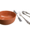 Th. Marthinsen tapas skål i terracotta-farget keramikk