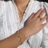 Stardust Flowerarmbånd i forgylt sølv