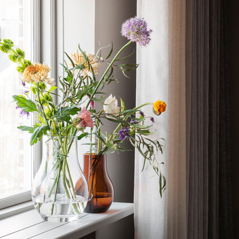 Georg Jensen "Cafu clear" vase i glass, liten