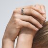 Georg Jensen "Moonlight grape band-ring" i sølv