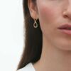Georg Jensen "Offspring" ørepynt i gult gull med diamanter