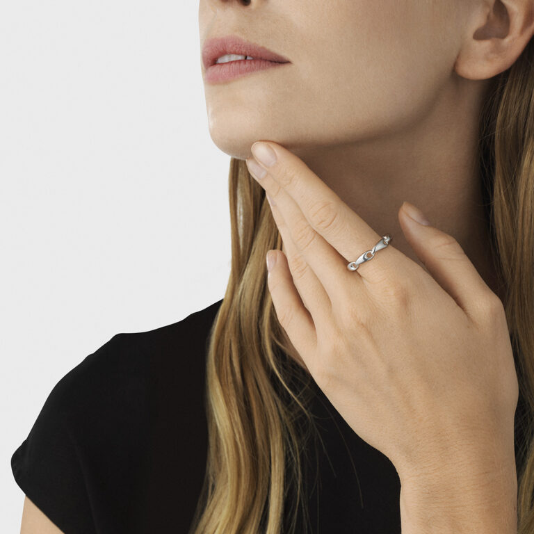 Georg Jensen "Reflect small chain ring" i sølv
