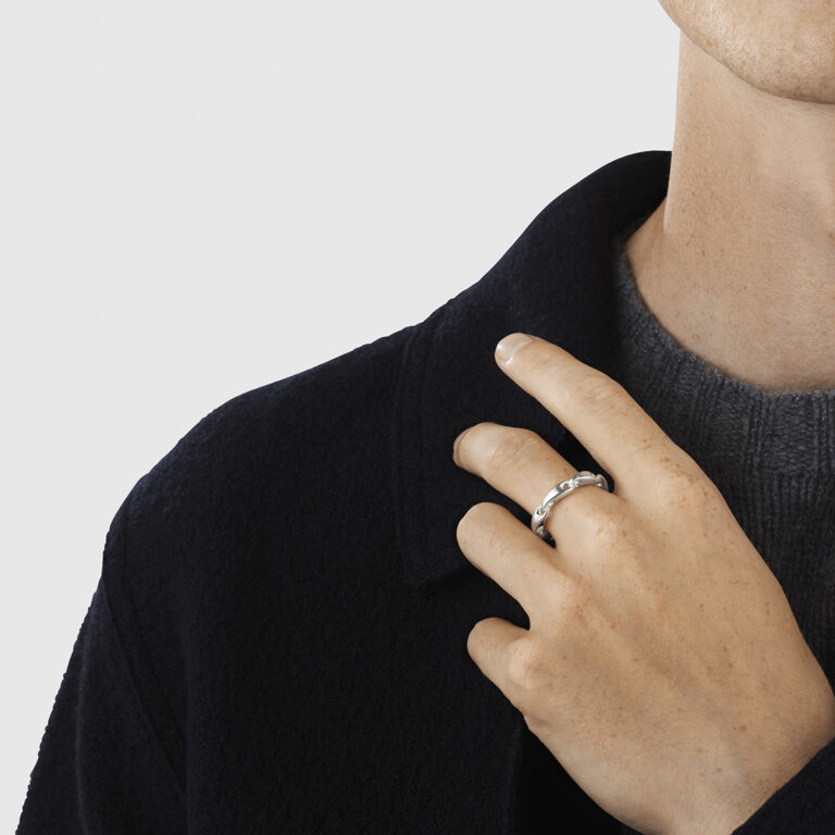Georg Jensen "Reflect small chain ring" i sølv