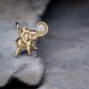 By Birdie "Hannibal" anheng i gult gull med diamant og perle