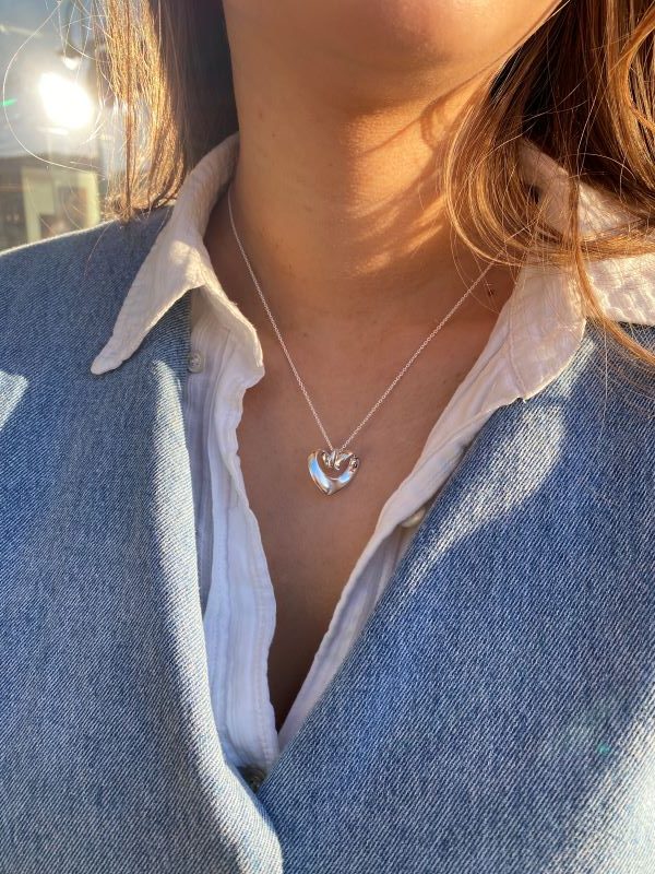 Georg Jensen "2025 Heart" kjede i sølv