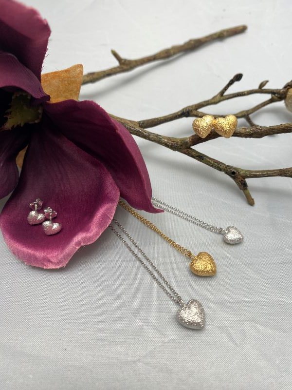 Catwalk Exclusive Stardust Heart anheng i forgylt sølv, 10 mm