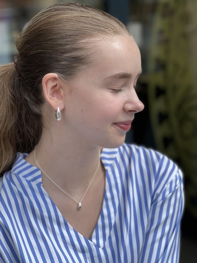 Georg Jensen “Reflect small earring" singel ørering i sølv