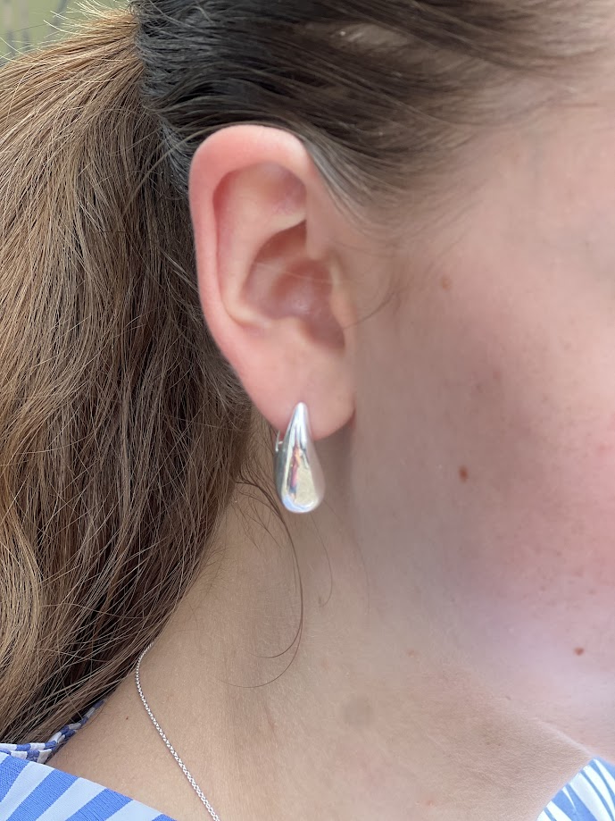 Georg Jensen “Reflect small earring" singel ørering i sølv