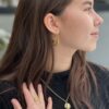 Ulrikke Vogt "Large Lazy pendant" kjede i forgylt sølv