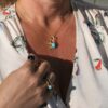 OLE LYNGGAARD COPENHAGEN Lotus Tiny i gult gull med turkis