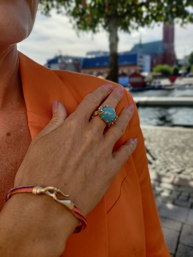 OLE LYNGGAARD COPENHAGEN Life armbånd Berry 6 mm med gult gull lås