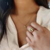Noën «Stellini» kjede i gult gull, med diamanter og peridot