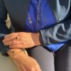 Susanne Friis Bjørner ring forgylt med London blue krystall
