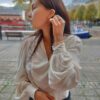 Noën "Drop" ring i gult gull med diamant