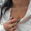 Noën «Grace medium» ring i forgylt sølv