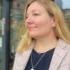 Susanne Friis Bjørner ørepynt i sølv med ametyst, rund