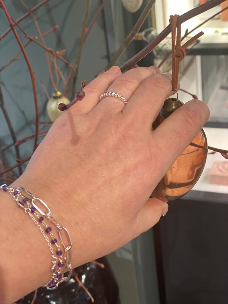 Susanne Friis Bjørner armbånd i sølv med ametyst