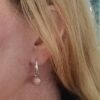 Susanne Friis Bjørner øreanheng til creoler/ øreringer med blush månesten, sølv