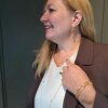 Susanne Friis Bjørner ørering vridd i forgylt sølv, stor