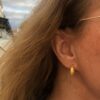 Susanne Friis Bjørner creol i forgylt sølv med hamret overflate