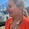 Susanne Friis Bjørner små ørepynt med grønn kvarts i forgylt sølv