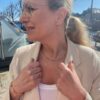 Susanne Friis Bjørner forgylt sølvarmbånd med ametyst, karneol og ferskenfarget månesten
