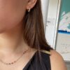 Susanne Friis Bjørner ørering i forgylt sølv med multi stener