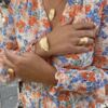 Catwalk Exclusive Stardust Magic Swirl ring i forgylt sølv med riller
