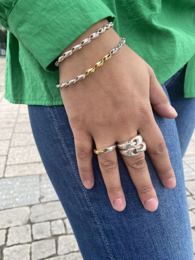 Georg Jensen "Reflect" armbånd i sølv