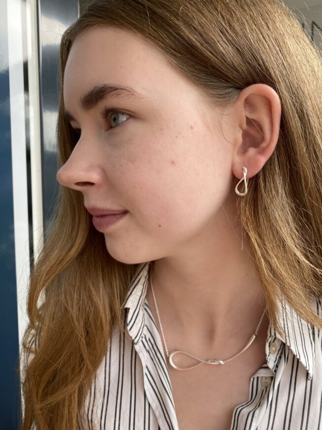 Georg Jensen “Mercy hoops” i sølv