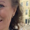Birdie "Mani Coin" ørepynt med rutil i sølv