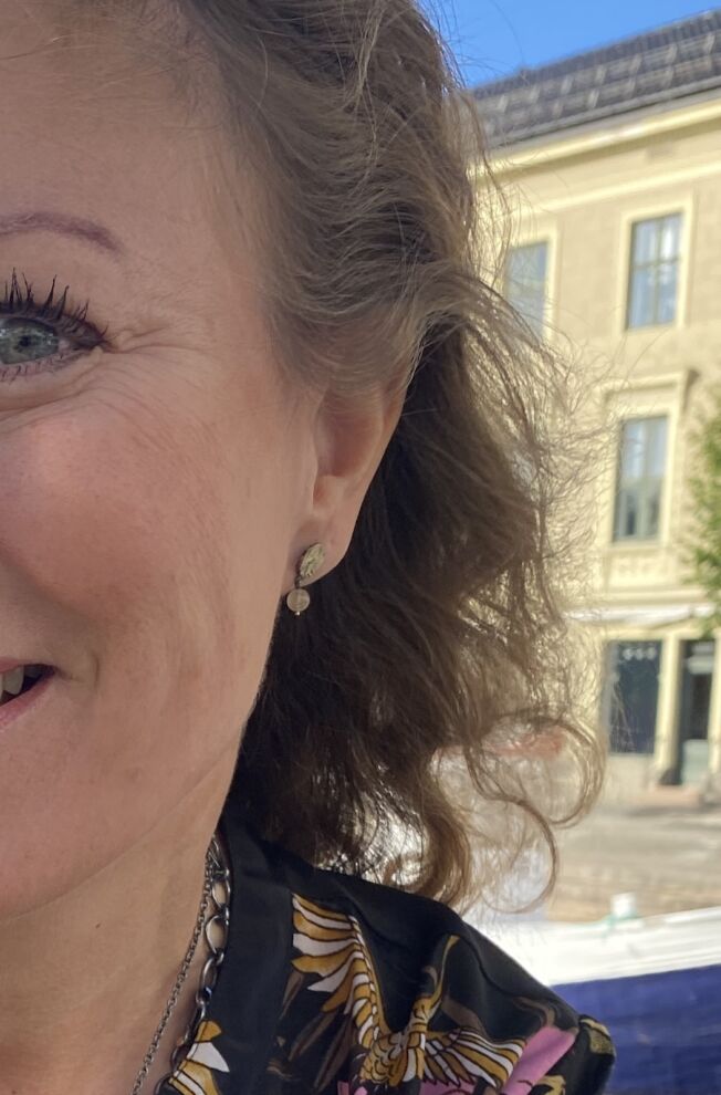 Birdie "Mani Coin" ørepynt med rutil i sølv
