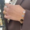 Susanne Friis Bjørner armbånd med rosenkvarts, grå agat og røkkvarts