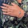 Susanne Friis Bjørner armbånd med lysblå krystall