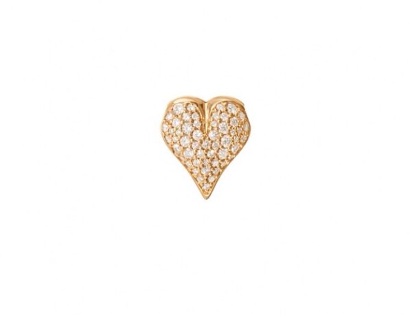 OLE LYNGGAARD COPENHAGEN Heart lås i gult gull med diamanter