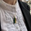 Ulrikke Vogt "Madonna necklace" i forgylt sølv med grønn agat