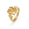 OLE LYNGGAARD COPENHAGEN  BoHo ring small i gult gull med rutilkvarts