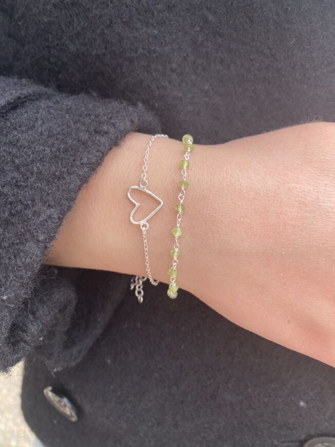 Susanne Friis Bjørner armbånd i sølv med peridot