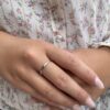 Alliansering "Angelica" i hvitt gull med 0,03 W.SI