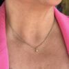 Anheng i gult gull, lite og elegant med diamant fra Susanne Friis Bjørner
