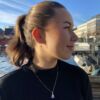 Liv anheng "Blåklokke" i forgylt sølv med blå emalje
