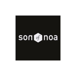 Son of Noa "Son" regnbue armbånd sort flettet kalveskinn