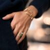 OLE LYNGGAARD COPENHAGEN Lotus Tiny ring med akvamarin