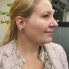 Spor Bladvev ørepynt i oksidert sølv mellom