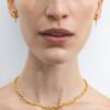 Georg Jensen «Moonlight Grapes» øreheng i gult gull med diamanter