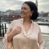 OLE LYNGGAARD COPENHAGEN Leaves stor creol i gult gull