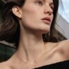 Georg Jensen “Signature solitaire” anheng i gult gull, medium