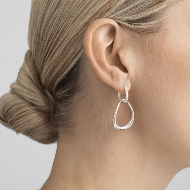 Georg Jensen "Offspring" øreringer i sølv