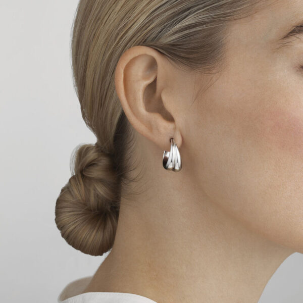 Georg Jensen "Curve" øreringer i sølv